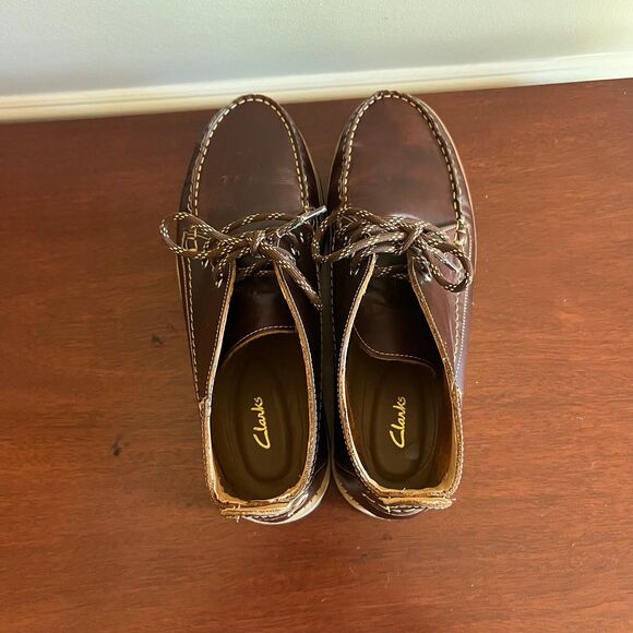 Clarks Durston Mid Leather Chukka Boots Brown Beeswax Mens 10.5 M main image 7